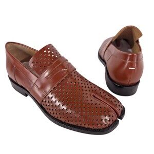 Maison Margiela Tabi Perforated Loafers US 7 EU 37 Womens Brown $1100